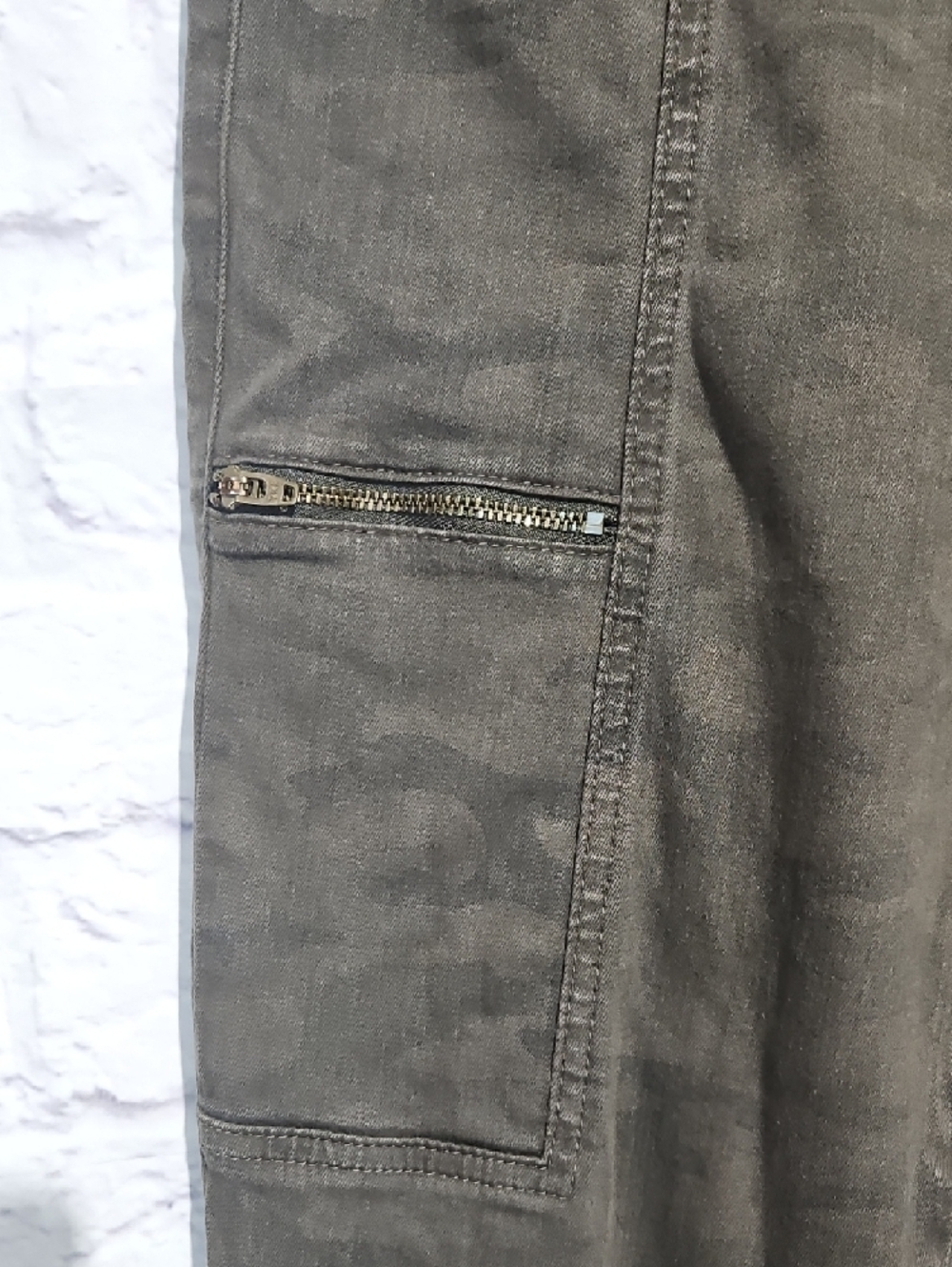 pistola Olive Green Camo Skinny Cargo Jeans - Picture 3 of 8